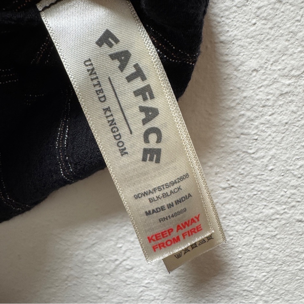 Fat Face Blue Cap Sleeve Button Down Shirt - Picture 7 of 8